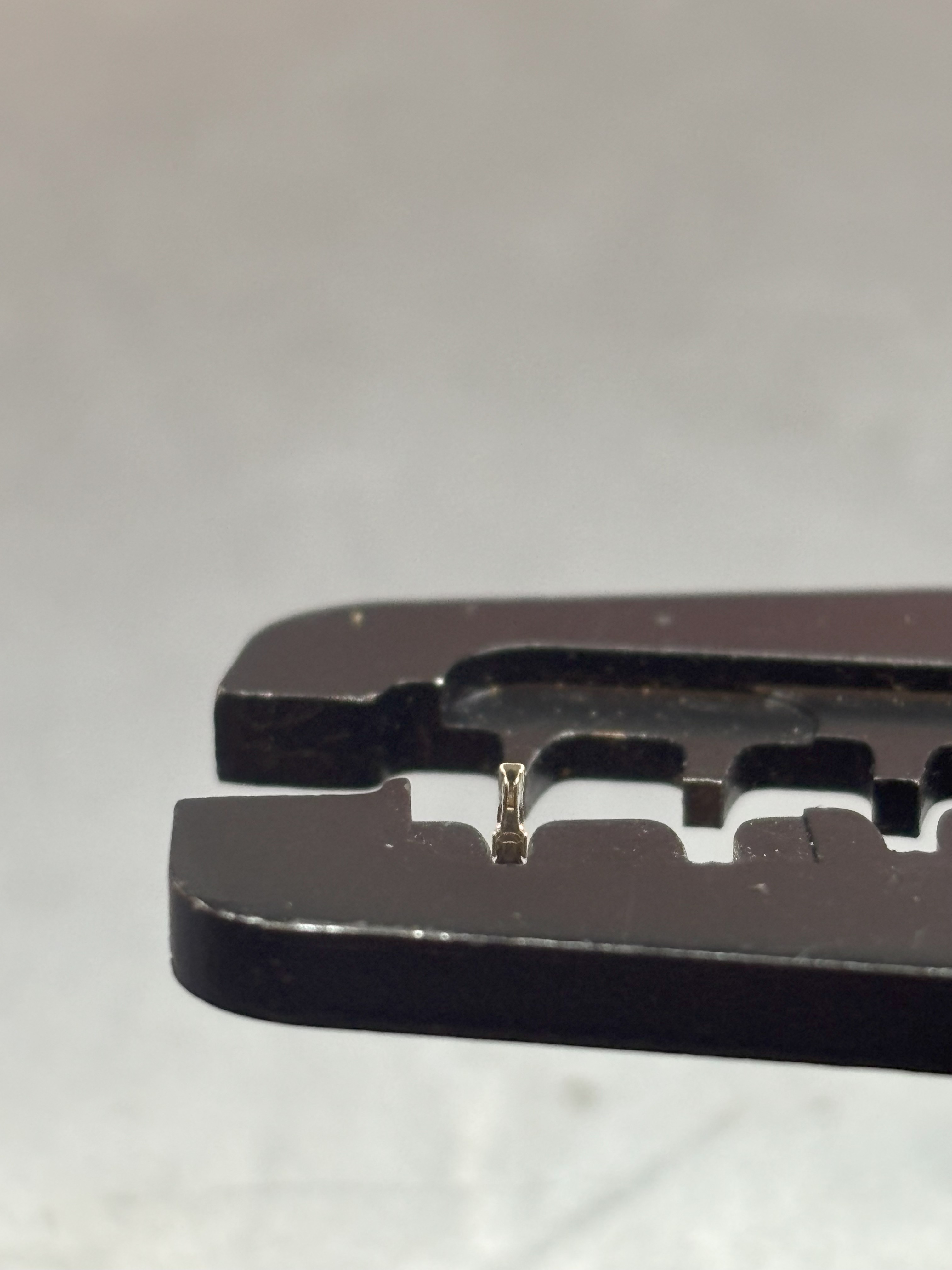 crimp terminal inside crimper